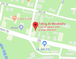 A map showing the location of tiling at windmills.