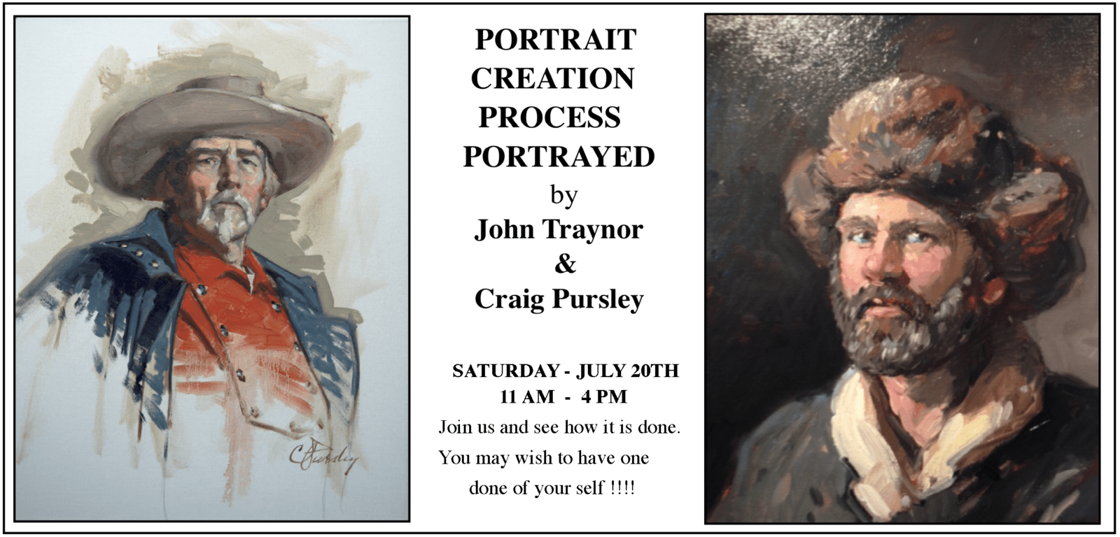 Portrait creation process by john taylor and greg pearcy.